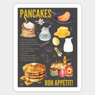 Pancakes Recipe - Breakfast Lover’s Print Sticker